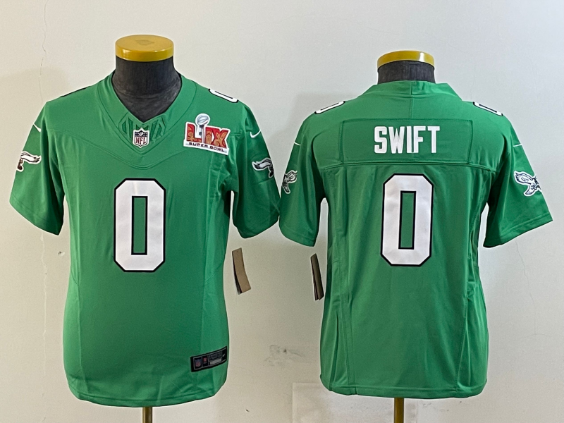 Youth 2025 Philadelphia Eagles #0 Swift green Nike NFL jersey style 2->youth nfl jersey->Youth Jersey